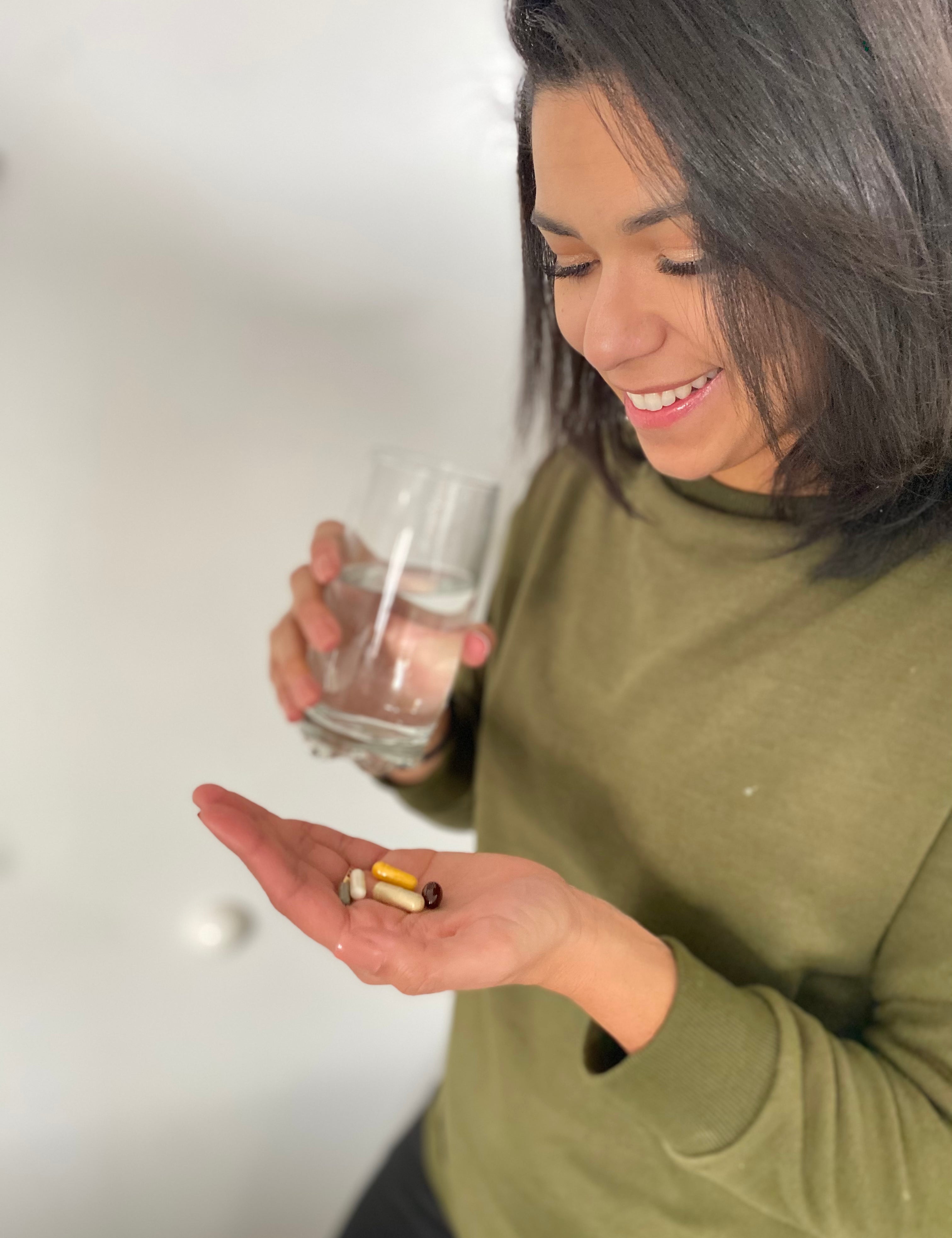 pills in hand